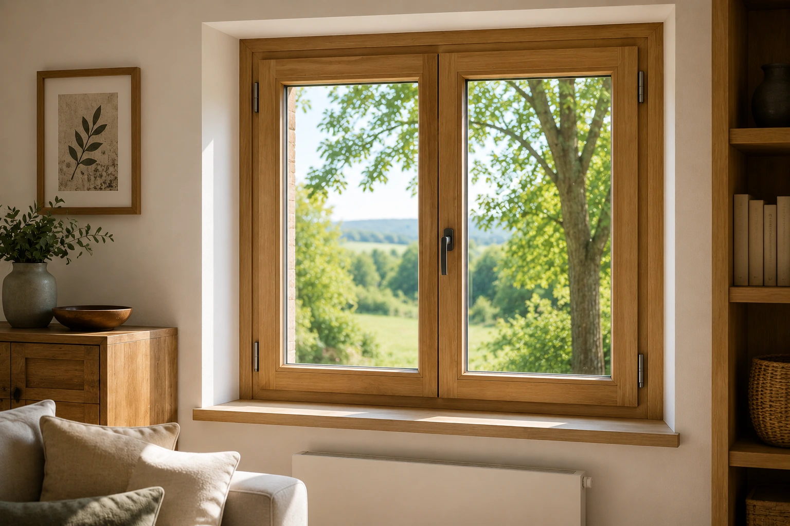 Porte garage bloquée Roto Patio - fenetre bois